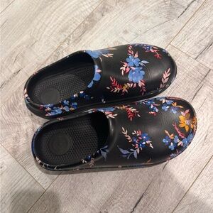 Floral Black Mules for Women